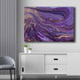 Wallity Cuadro Decorativo sobre Lienzo Púrpura y Dorado 70 x 100 cm